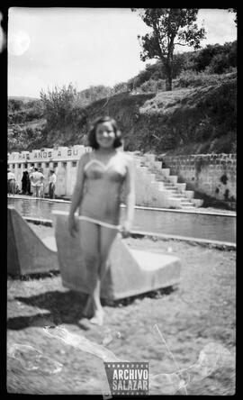 Lupe Salazar en piscina de La Merced.