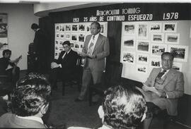 Intervención de Eduardo Proaño, gerente de Metropolitan Touring, en rueda de prensa por los 25 años de la empresa.