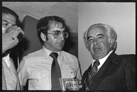 Humberto Jácome y Ernesto Albán en festejo navideño Tanasa.