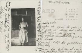 Tarjeta postal, retrato de María Teresa León Sarasti.