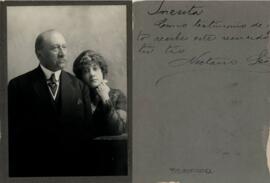 Tarjeta "Cabinet", retrato de Nectario León e Inés León Sarasti.