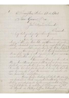 Carta al General Sarasti de Capitán  Luis F. Román desde el panóptico, Ecuador