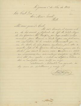 Carta al General Sarasti del General Almeida desde Túrquerres