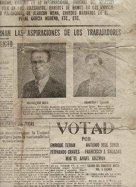 La Tierra diario de la mañana: candidatos socialistas para concejales del cantón Quito.