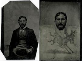 Ferrotipo de retrato de hombre sin identificar.