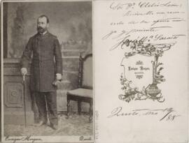 Tarjeta de visita del Estudio Enrique Morgan (Quito), retrato de José María Sarasti.