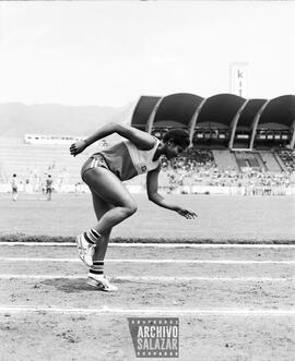 Atleta Nancy Vallecilla en preparación.