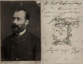 Tarjeta de visita del Estudio Enrique Morgan (Quito), retrato de José María Sarasti.